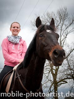 reiten auf dem Reitplatz